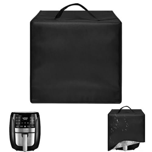 Image of Heavy Duty Air Fryer Dust Cover for Chefman 8QT TurboFry XL Air Fryer,13.78 inchDx11.02 inchWx13.39 inchH, 600D Nylon w /12m Foil Lining, Heat-Resistant Waterproof Oil-Proof, Reusable AirFryer Dust Cover
