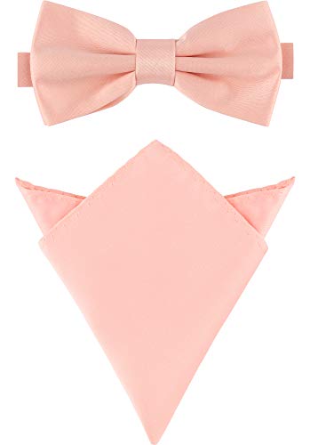 Ladeheid Herren Schmale Fliege & Einstecktuch Set M/P (12cm x 6cm, 22cm x...