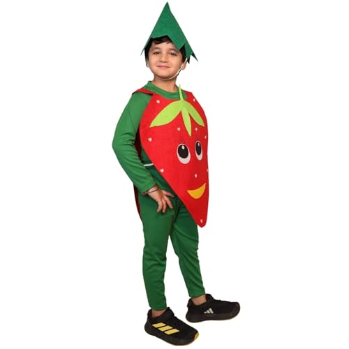Image of Kaku Fancy Dresses Fruit and Vegetable Costume Paper Cutout with Cap For Kids | Healthy Food Costume For Boys & Girls (Tracksuit Not Included)