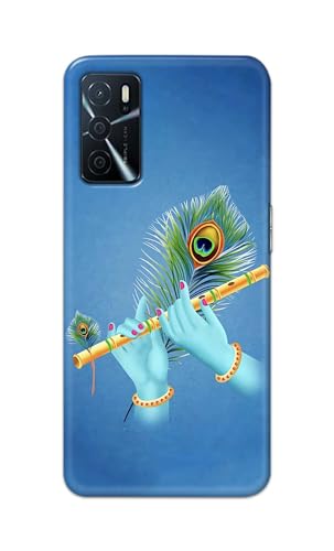 Image of PRINTFIDAA Printed Hard Back Cover Case for Oppo A16 | Oppo A16s | Oppo A55 5G | Oppo A53s 5G | Oppo A54s Back Cover (Flute in Krishna Hands) -112