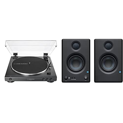 Audio-Technica AT-LP60X Tourne-Disque avec Transmission par Courroie Noir & PreSonus Eris E3.5 BT, 3,5″, 2 Voies, Haute Définition Multimédia Moniteurs de Studio avec Bluetooth (Paire) - Les Beatles, Paul McCartney, John Lennon, RIngo Starr, George Harrison Audio-Technica AT-LP60X Tourne-Disque avec Transmission par Courroie Noir & PreSonus Eris E3.5 BT, 3,5", 2 Voies, Haute Définition Multimédia Moniteurs de Studio avec Bluetooth (Paire)