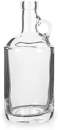 Hobby Homebrew Quality Heavy Weight CLEAR MOONSHINE JUG 375ml Clear Flint With Tasting Cork