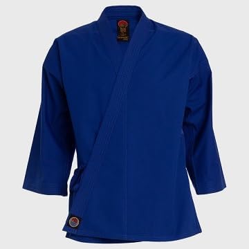 Gladiator 7.5 oz. Tang Soo Do Trimmed Jacket (Midnight Blue Trim, 4 (5'11"/185 lbs.))