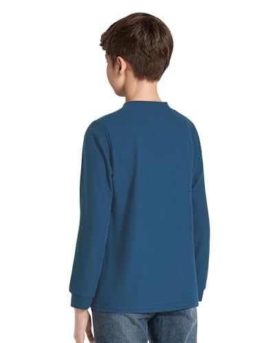 Boys Henley Long Sleeve Shirts Cotton T-Shirts for Boy Spring Fall Winter Kids Casual Basic Tee Tops 7-14 Years3