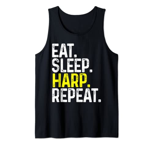 Eat Sleep Harp Repeat Funny Harp Player Gift Tank Top
