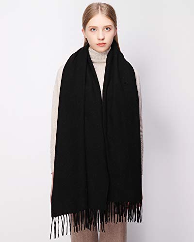 RIIQIICHY 100% Wool Scarf Pashmina Shawls and Wraps for Women Cashmere Warm Winter More Thicker Soft Scarves3