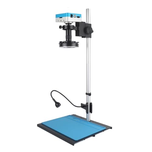 Image of 48MP 4K USB HDMI Digital Video Monocular Microscope Camera with 130X C-Mount Lens for Soldering and PCB Repair