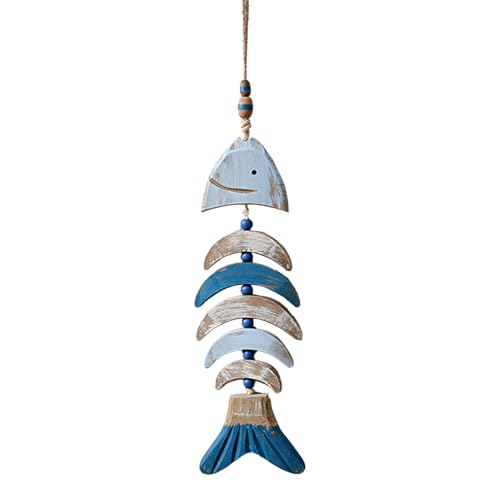 JQAQJU Wooden Rustic Fish Driftwood Wall Decor, Nautical Bathroom Decor, Driftwood Beach Room Decor for Home Indoor Outdoor, Coastal Wall Art for Living Room, Bedroom and Dining Room