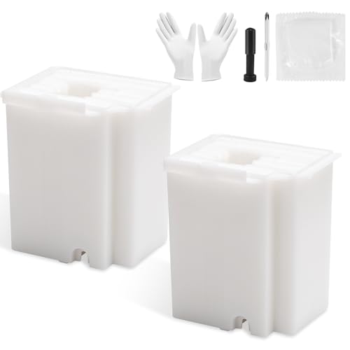 Gosknor 2uds Almohadillas de Tinta de Repuesto para EPSON Ecotank ET-2800 ET-2803 ET-4800 ET-2400 ET-2720 ET-4700 ET-2711 L3110 L3250 L3150 L3210 Impresoras, Caja Mantenimiento con Esponja Absorbente