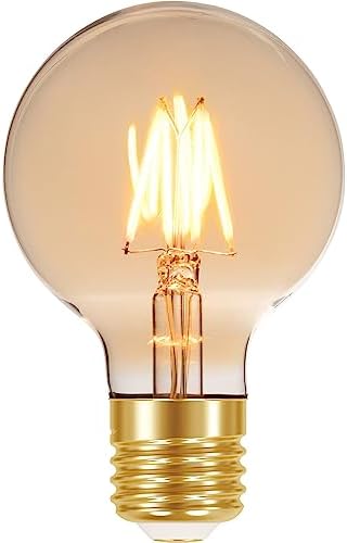 Lâmpada LED Filamento Vintage Globo E27 4W Ambar Taschibra G80