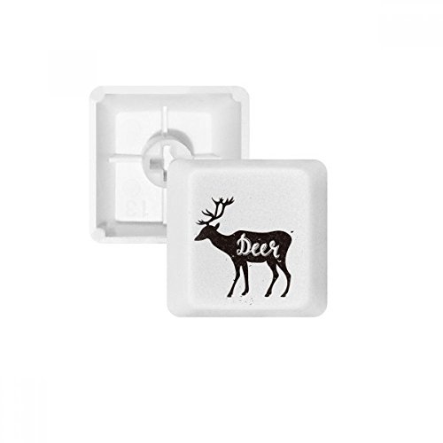 Keycaps PBT Cerf Noir et Blanc pour Clavier Mécanique OEM R4