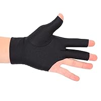 Tbest Billard Handschuh Links Snooker Billard Pool Linke Hand, 3 Finger Billard Handschuh Snooker Queue Spandex Handschuh Billard Zubehör für Mann Frau