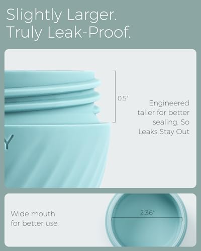 Image of TakeToday Travel Containers for Toiletries, 3oz, 4 Pack, Grey | Air Travel Leak-Proof, TSA Approved, Silicone Jars with Lid, for Cosmetics & Toiletries
