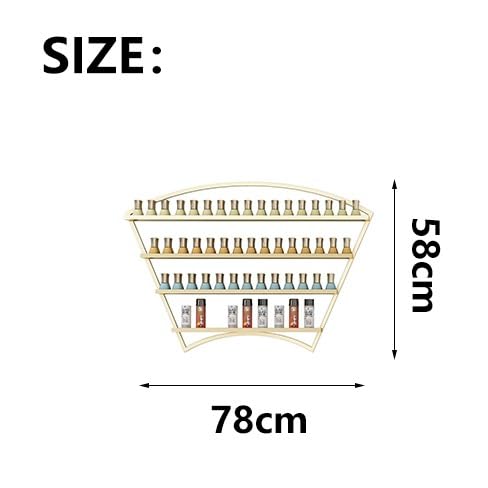 Expositores MetáLicos para Esmaltes De UñAs, Estantes Flotantes De Pared, Expositores De Aceites Esenciales para SalóN De UñAs, SPA En Casa (5 Unidades),Oro