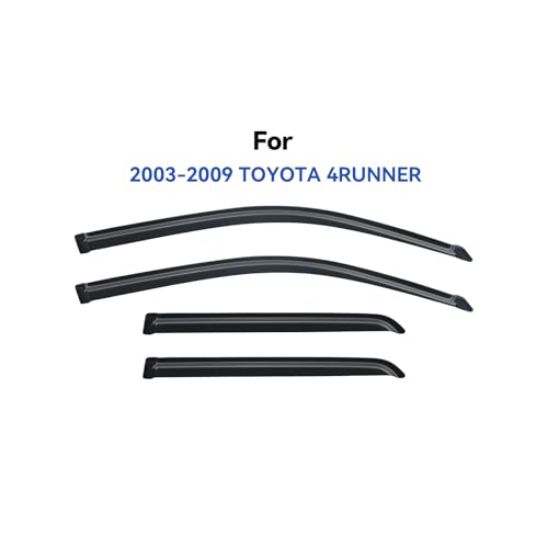 Image of Window Visors Rain Guards Shield for 2003-2009 Toyota 4Runner, Out-Channel Window Vent Wind Deflectors Visors Shades for 03 04 05 06 07 08 09 4Runner