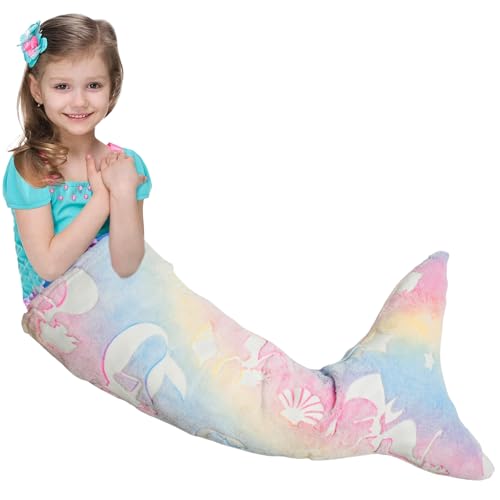 Reviews de Frazada de sirena los 5 más buscados. 47 Manta de Sirena para Niños, Manta de Sirena Luminosa Flanela Frazada Suave Manta de Dormir Ligera para Niñas, para todas las estaciones, sofá, manta de dormir, regalo para...