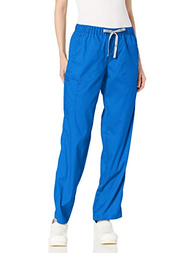 WonderWink Women's Plus-Size Next Logan Elastic/Drawstring Waist Plus Women's Scrub Pant, Royal, 5X-Large