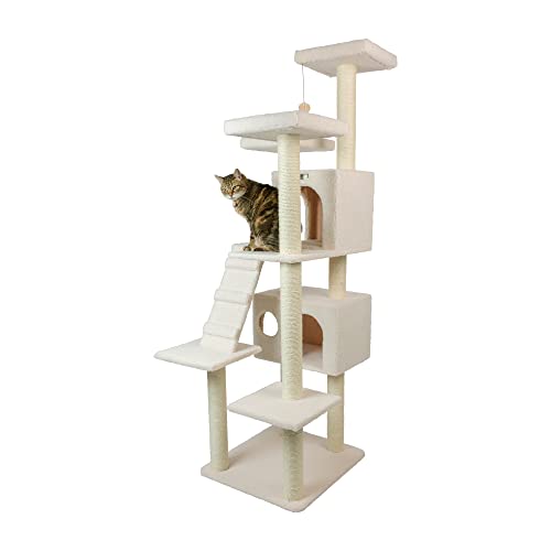 Armarkat Cat Tree Model B7701, Ivory, 36"(L)X31"(W)X77"(H) #TOP6