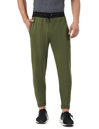 Image of PUMP'D Men's Breathable Cotton Jogger Pants with Elasticated Waistband & Drawstring - Dry Tech, Anti-Odor, Lightweight, Soft Seams