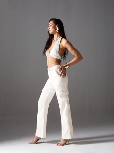 Image of Miss Chase Women's Wide Leg High Rise Regular Stretchable Denim Jeans