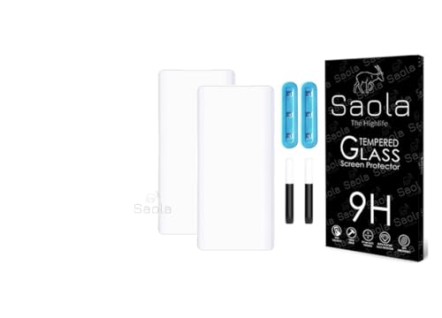 Image of Saola 2-Pack UV Curved Tempered Glass for Oneplus 12 | 9H Hardness | Edge-to-Edge Full Screen Coverage | UV Light Installation | Scratch Resistant | Case Friendly Screen Protector. (6.82 Inches)