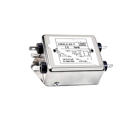 YTMJPQQJI Single-Phase AC 220V Purification CW4L2-3A-T 6A 10A 20A 50/60Hz CW4L2-20A-T Power Filter(CW4L2-3A-T)