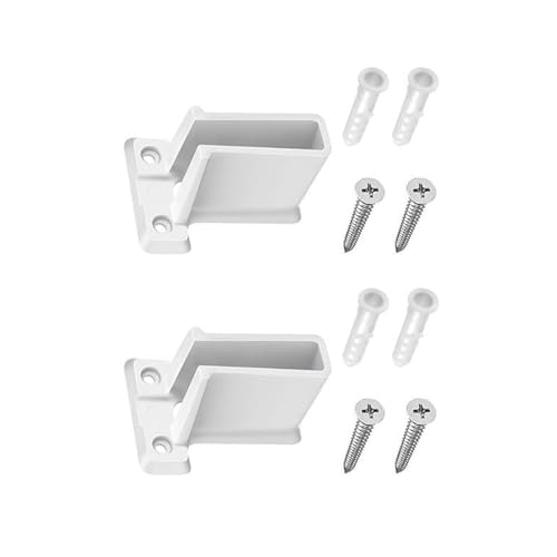 Youngy Poles Sockets for Closet Shelf Wardrobe Shower Curtain Closet Rod End Supports Curtain Flange Rod Holder Accessory