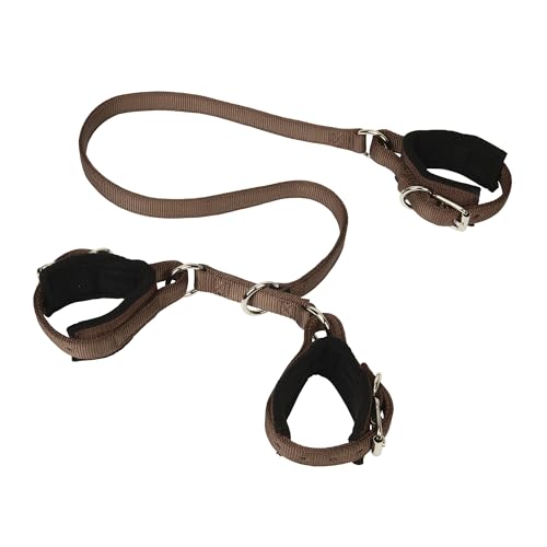 Weaver Equine 3-Way Brown Horse Hobble Snug Felt Lined Nylon Hobble with Nickel Plated Hardware Adjustable Horse Hobbles to Curb Pawing Kicking