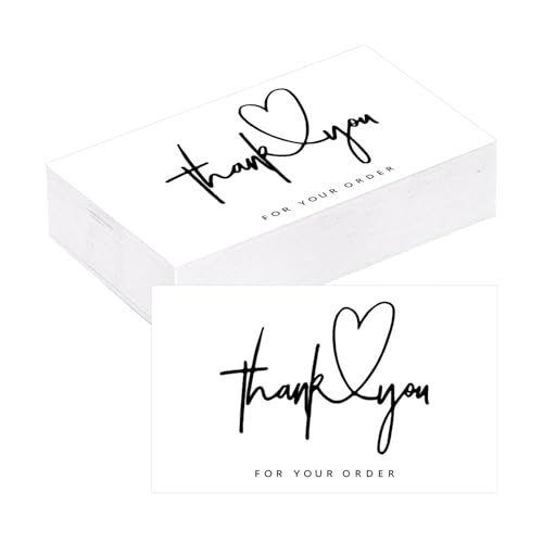 Dankeskarten, 100 Stück - Thank you for your order Karten - Hochwertige thank you cards leere innenseite der karte, Danke Karte Dankeskarten, 100 Stück - Thank you for your order Karten - Hochwertige thank you cards leere innenseite der karte, Danke Karte