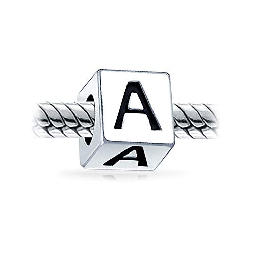 Blocco Lettera a Alfabeto Iniziale Charm Bead per