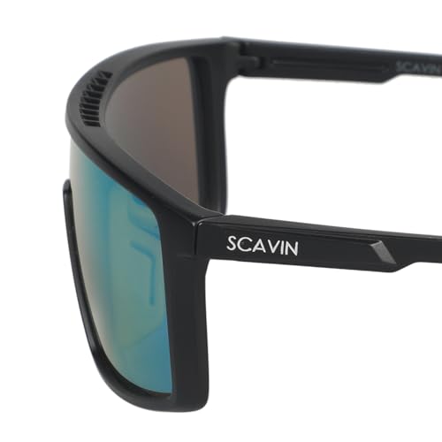 Image of Sporty Sunglasses For Men & Women - Full Rim Polycarbonate Sunglass For Boys & Girls, (S23931) Frame Color -Black, Lens Color - Green