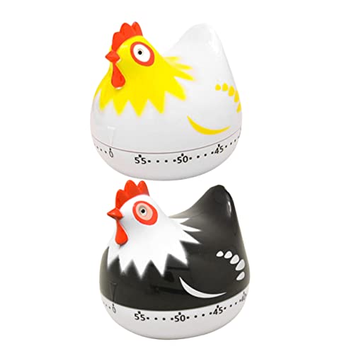 Angoily 8 Pcs Hen Timer Kid Timer Rotary Tool Cupcake Timer Mechanical Timer Digital Timers Home Timer Baking Alarm Clock Clocks for Kids Countdown Timer Plastic to Rotate Food Electronic