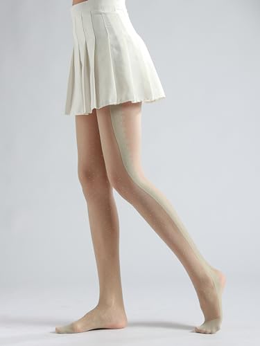 Image of Sahabowi Women Tights, Sheer High Waist Pantyhose, Vintage Control Top Stockings, Siwa7