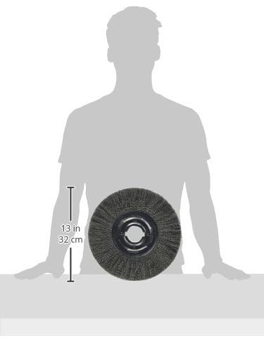 Image of Weiler 06190 12 inch Medium Face Crimped Wire Wheel, .014 inch Steel Fill, 2 inch Arbor Hole, Made in The USA