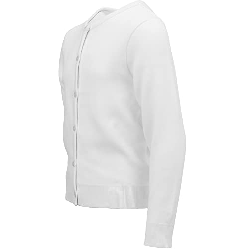 Image of Girls Long Sleeve Button Front Cotton Soft Knit Cardigan Sweater