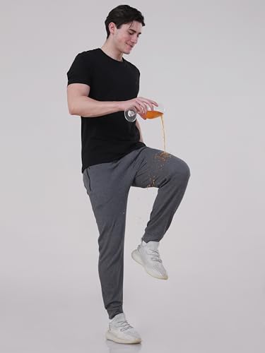 Image of TURMS Men's Travel Edition Track Pants, Odor Control & Breathable, Running & Gym Sports Joggers, Night Pants for Mens