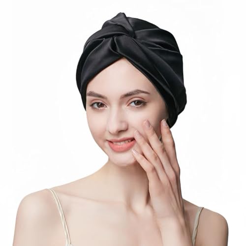 100% Mulberry Silk Bonnet Sleep Cap Double Layer