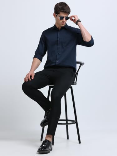 Image of Miraan Men's Satin Long Sleeve Casual Shirt (GASATIN)