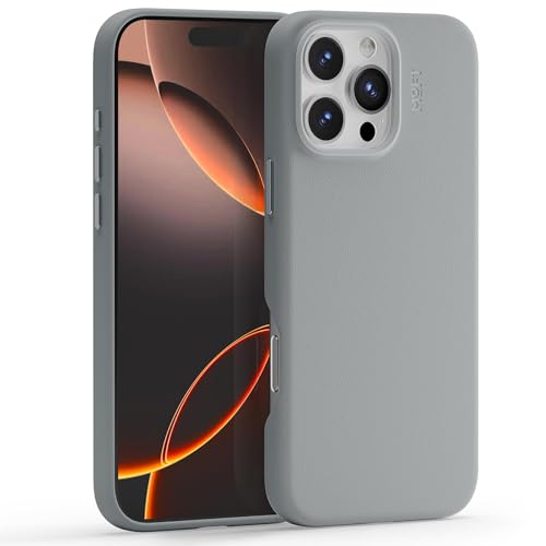 MOFT Snap Case MOVAS™ for iPhone 16 Pro Case, Compatible with MagSafe, Magnetic Premium Vegan Leather Phone Case with Smooth Feeling, Enduring Color Minimalist 6.3 inch Protective Case, Ceme