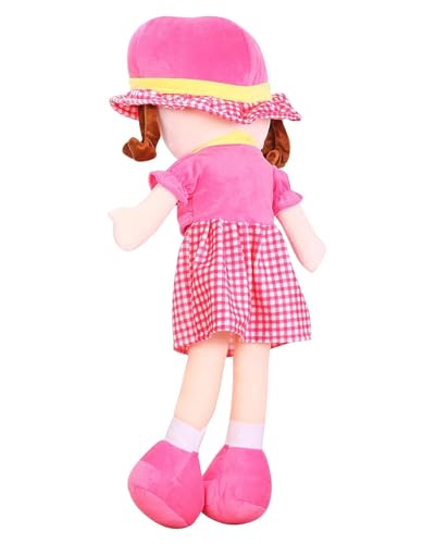 Image of Fun4you Assorted Winkey Soft Doll for Kids (100 cm) Cute Plush Toy for Girls & Boys | Large Cuddly Companion, Adorable Soft Stuffed Toy Doll for Girls, Big Size Birthday Gift for Toddlers (Pink)