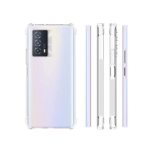 Image of Lustree Compatible with IQOO Z5 5G Back Cover| Clear + TPU Case with 4 Corner Air Cushion Protection & Camera Protection | Slim& Stylus Cover for IQOO Z5 5G