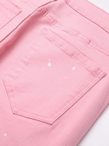 Mens Denim Ink Print Ripped Frayed Rag Stitching Jeans Zipper Jean Pants Casual Trousers for Men with Pocket4