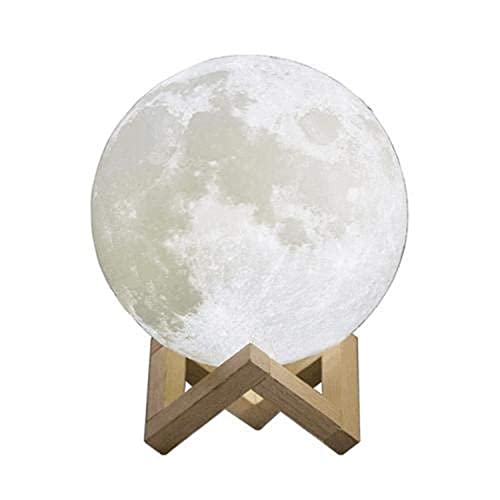 AM ANNA Moon Lamp 3D Print Moon Light, Lighting,Rechargeable Home Decorative Night Light 13cm