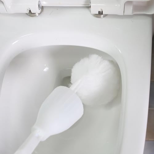 Image of Garneck Soft Toilet Bowl Brush Set with Holder 5Pcs Bathroom Cleaning Brushes with Soft Bristles and Pp Handle for Deep Toilet Cleaning