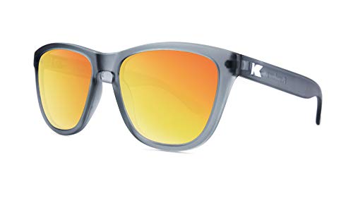 Knockaround Premiums Polarized Sunglasses With Translucent Grey Frames/Yellow Reflective Lenses