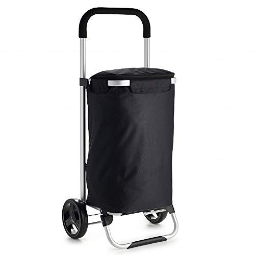 KRISHYAM Folding Shopping Trolley Grocery Cart with Removable Waterproof Canvas Bag and Super Wheels Loading Portable Utility Cart