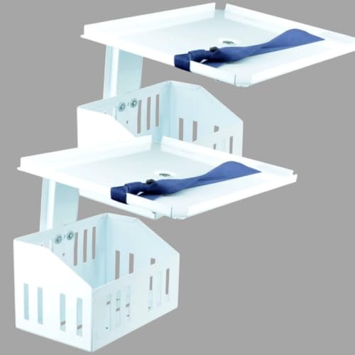 Image of Patient Monitor Wall Mount Stand With Basket and Belt, Compatible All Multipara Patient Monitors. ICU, OT, CLINIC, OPD, Microbiology Labs (PACK OF 2)