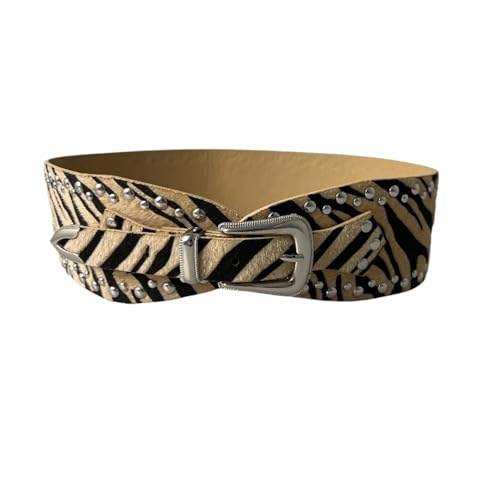 Retro Rivet Wide Belt Metal Irregular Skirt Decoration3