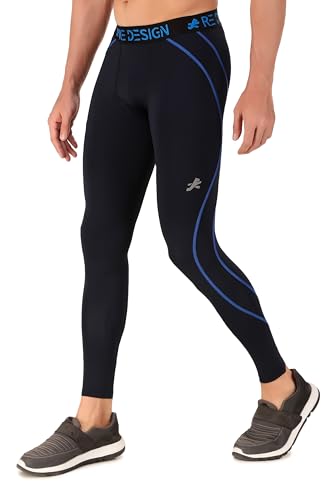 Image of ReDesign Apparels Men's Polyester Compression Pant /Tights /Megging for Gym, Running, Cycling, Yoga & All Sports