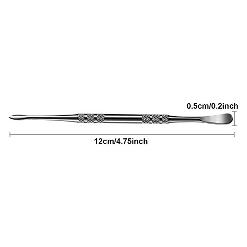 6 Pieces Wax Carving Tool Wax Tool Carving Tool Stainless Steel Sculpting Tool Spoon 4.75 Inch (Black) - Thumbnail 6
